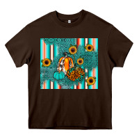 Chocolate Brown pumpkin Heavy Core Tee - JahusDesignShop