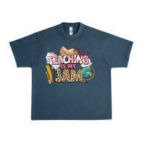 Midnight Navy teaching is my jam teacher school Urban Heavy Tee - NancyCooperArtShop