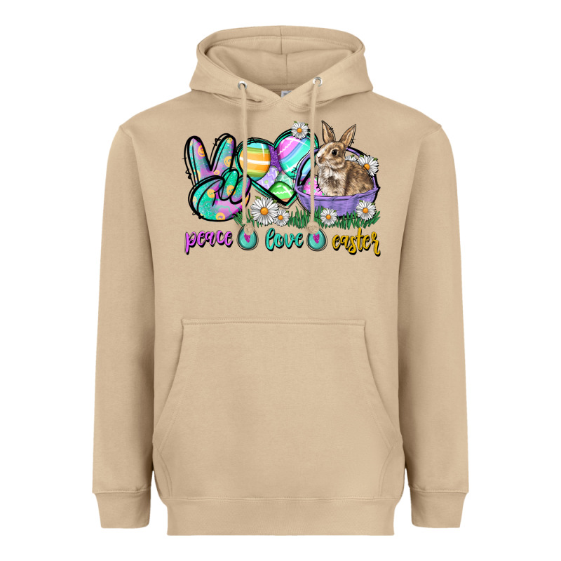 Peace Love Easter Day Heavyweight Hoodie by CowGirlArtShop | Teevron