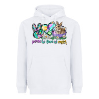 White Peace love Easter Day Heavyweight Hoodie - CowGirlArtShop