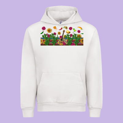 Mexican Sombrero Guitar Rose Cactus Libbey  Cup Urban Hoodie Designed By Bundleandbundleshop