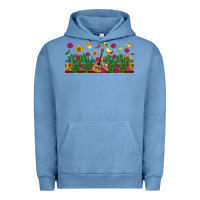 Pigment Pebble Blue mexican sombrero guitar rose cactus libbey  cup Urban Hoodie - BundleAndBundleShop