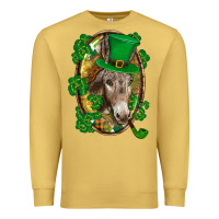 Antique Gold St. Patrick's day Donkey Premium Sweatshirt - CowGirlArtShop