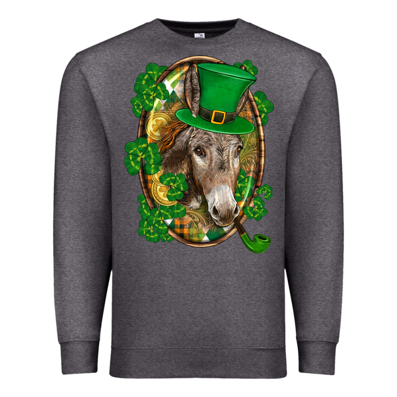St. Patrick's Day Donkey Premium Sweatshirt by CowGirlArtShop | Teevron