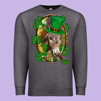 St. Patrick's Day Donkey Premium Sweatshirt Designed By Cowgirlartshop