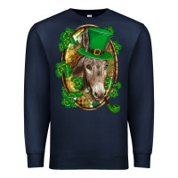 Navy St. Patrick's day Donkey Premium Sweatshirt - CowGirlArtShop