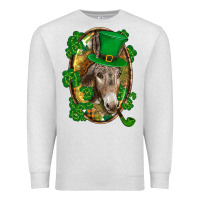 Oatmeal Heather St. Patrick's day Donkey Premium Sweatshirt - CowGirlArtShop
