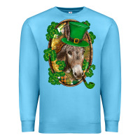 Ocean Blue St. Patrick's day Donkey Premium Sweatshirt - CowGirlArtShop