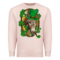 Pale Pink St. Patrick's day Donkey Premium Sweatshirt - CowGirlArtShop