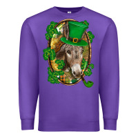 Purple St. Patrick's day Donkey Premium Sweatshirt - CowGirlArtShop