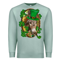 Seafoam St. Patrick's day Donkey Premium Sweatshirt - CowGirlArtShop