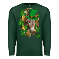 Sports Green St. Patrick's day Donkey Premium Sweatshirt - CowGirlArtShop