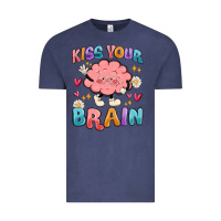 Vintage Denim kiss your brain Vintage Tee - MaliasSmallBusiness