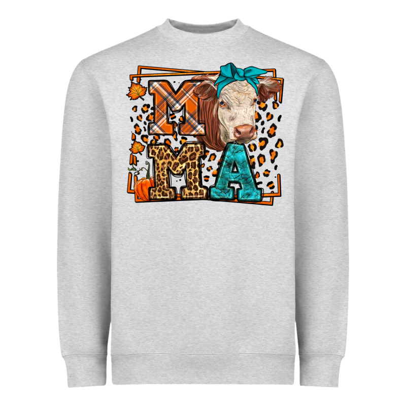 Western Fall Cow Mama Heavyweight Sweatshirt by LillyAllenDesigns | Teevron