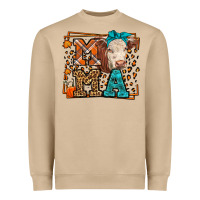 Mushroom Western Fall Cow Mama Heavyweight Sweatshirt - LillyAllenDesigns