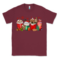 Burgundy christmas sloth coffee cups Classic Tee - MaliasSmallBusiness