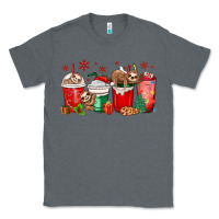 Charcoal Heather christmas sloth coffee cups Classic Tee - MaliasSmallBusiness