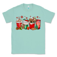Seafoam christmas sloth coffee cups Classic Tee - MaliasSmallBusiness