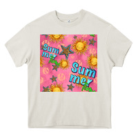 Cream summer time of the sun seamless pattern Heavy Core Tee - BundleAndBundleShop