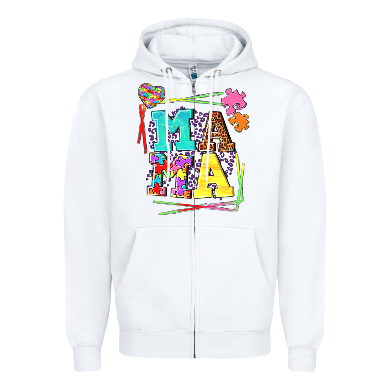 Autism Mama Zipper Hoodie by NancyCooperArtShop | Teevron