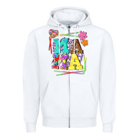 White Autism Mama Zipper Hoodie - NancyCooperArtShop