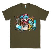 Army Green western sunflower gemstone nurse Classic Tee - JahusDesignShop