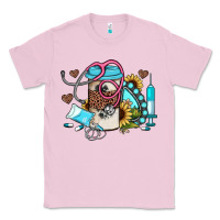 Bubblegum Pink western sunflower gemstone nurse Classic Tee - JahusDesignShop
