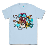 Dusty Blue western sunflower gemstone nurse Classic Tee - JahusDesignShop