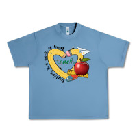 Pebble Blue teaching is a work of heart Urban Heavy Tee - JahusDesignShop