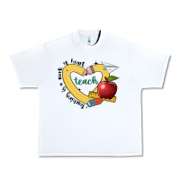 White teaching is a work of heart Urban Heavy Tee - JahusDesignShop