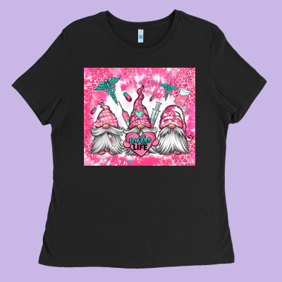 Nurse Life Gnomes Ladies Tee Designed By Jasminsmagicworld