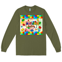 Army Green autism mom Long Sleeve Tee - LillyAllenDesigns