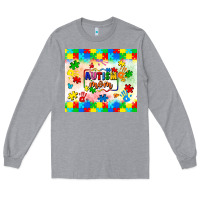 Heather Grey autism mom Long Sleeve Tee - LillyAllenDesigns