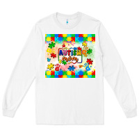 White autism mom Long Sleeve Tee - LillyAllenDesigns