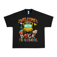 Black welcome back to school with school bus Urban Heavy Tee - NancyCooperArtShop