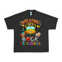 Pigment Black welcome back to school with school bus Urban Heavy Tee - NancyCooperArtShop