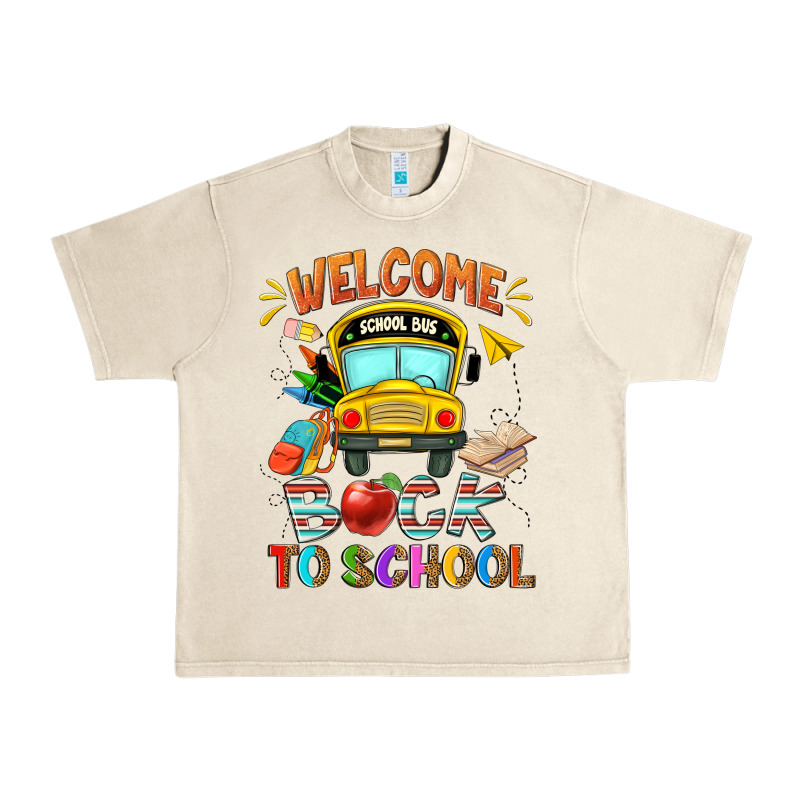 Welcome Back To School With School Bus Urban Heavy Tee by NancyCooperArtShop | Teevron