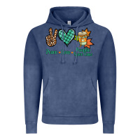 Vintage Denim Peace love pumpkin spice latte Vintage Hoodie - NancyCooperArtShop