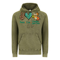 Vintage Olive Peace love pumpkin spice latte Vintage Hoodie - NancyCooperArtShop