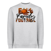 Heather Grey Fall Family Football Heavyweight Sweatshirt - LillyAllenDesigns