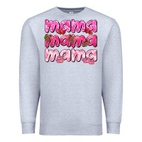 Heather Grey Mama mama mama mother's day Premium Sweatshirt - HowdyJamesFarm