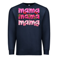 Navy Mama mama mama mother's day Premium Sweatshirt - HowdyJamesFarm