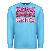 Ocean Blue Mama mama mama mother's day Premium Sweatshirt - HowdyJamesFarm