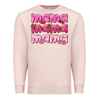 Pale Pink Mama mama mama mother's day Premium Sweatshirt - HowdyJamesFarm