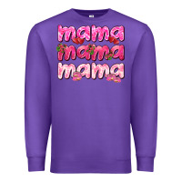 Purple Mama mama mama mother's day Premium Sweatshirt - HowdyJamesFarm