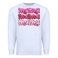White Mama mama mama mother's day Premium Sweatshirt - HowdyJamesFarm