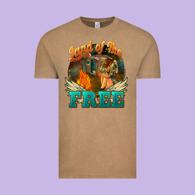 Land Of The Free Vintage Tee Designed By Nancycooperartshop