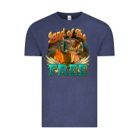Vintage Denim land of the free Vintage Tee - NancyCooperArtShop