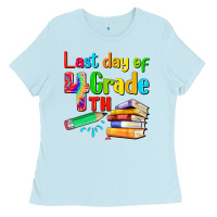 Baby Blue last day of fourth grade Ladies Tee - Artiststas