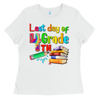 White last day of fourth grade Ladies Tee - Artiststas